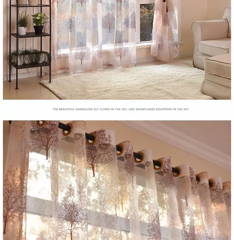 Japanese Style Sheer Tulle Curtains For Living Room Burnout Curtains For Children Bedroom Window Kitchen Curtains Blinds Drapes 19