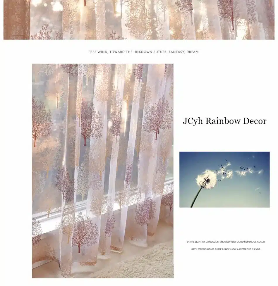 Japanese Style Sheer Tulle Curtains For Living Room Burnout Curtains For Children Bedroom Window Kitchen Curtains Blinds Drapes 20