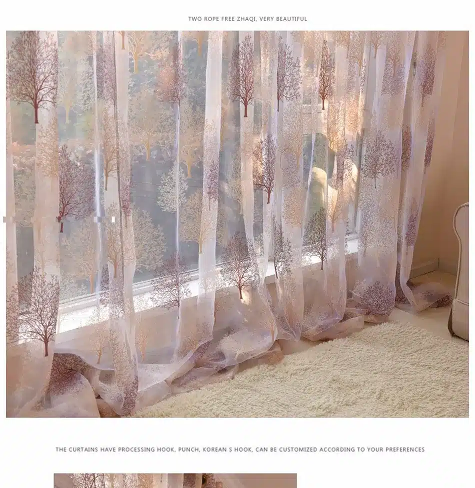 Japanese Style Sheer Tulle Curtains For Living Room Burnout Curtains For Children Bedroom Window Kitchen Curtains Blinds Drapes 21