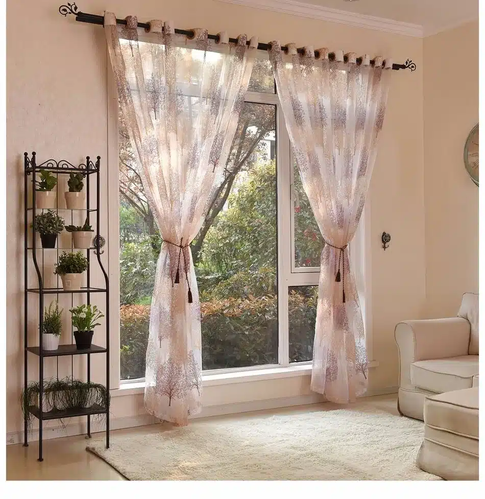 Japanese Style Sheer Tulle Curtains For Living Room Burnout Curtains For Children Bedroom Window Kitchen Curtains Blinds Drapes 23