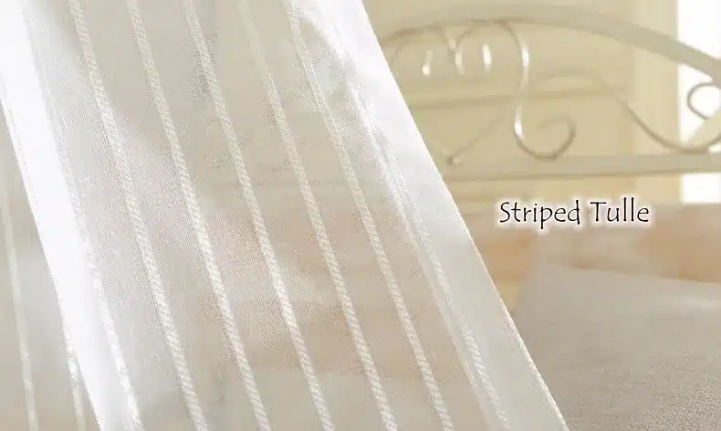 Modern Striped Tulle Curtains for Living Room Window Screening Voile Sheer Curtains for Living Room Bedroom Kids Curtains 4