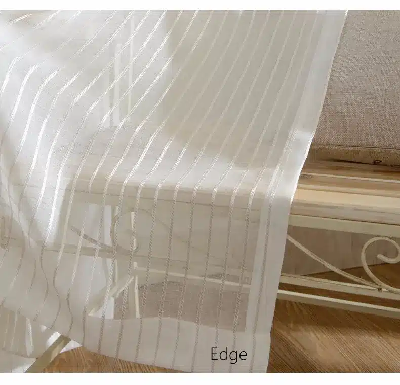 Modern Striped Tulle Curtains for Living Room Window Screening Voile Sheer Curtains for Living Room Bedroom Kids Curtains 8