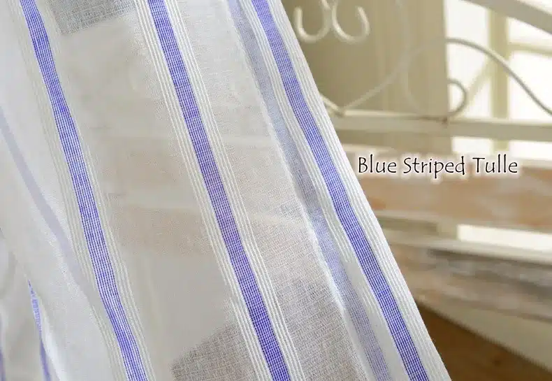 Modern Striped Tulle Curtains for Living Room Window Screening Voile Sheer Curtains for Living Room Bedroom Kids Curtains 12