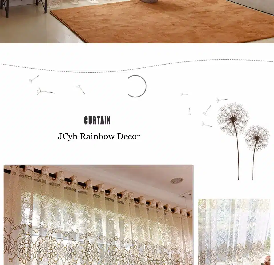 Modern Flora Tulle Curtains For Living Room Bedroom Blue Voile Sheer Curtains For Window Kitchen Door Curtain Fbric Drapes 17