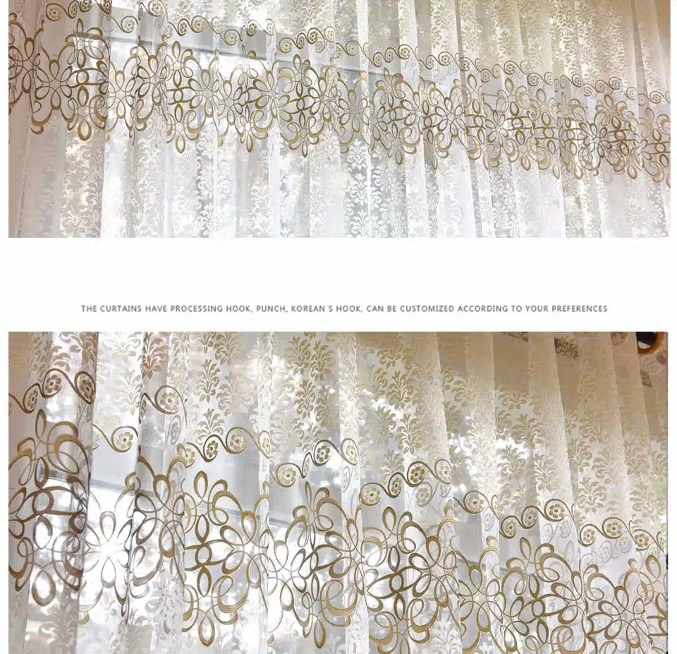 Modern Flora Tulle Curtains For Living Room Bedroom Blue Voile Sheer Curtains For Window Kitchen Door Curtain Fbric Drapes 21