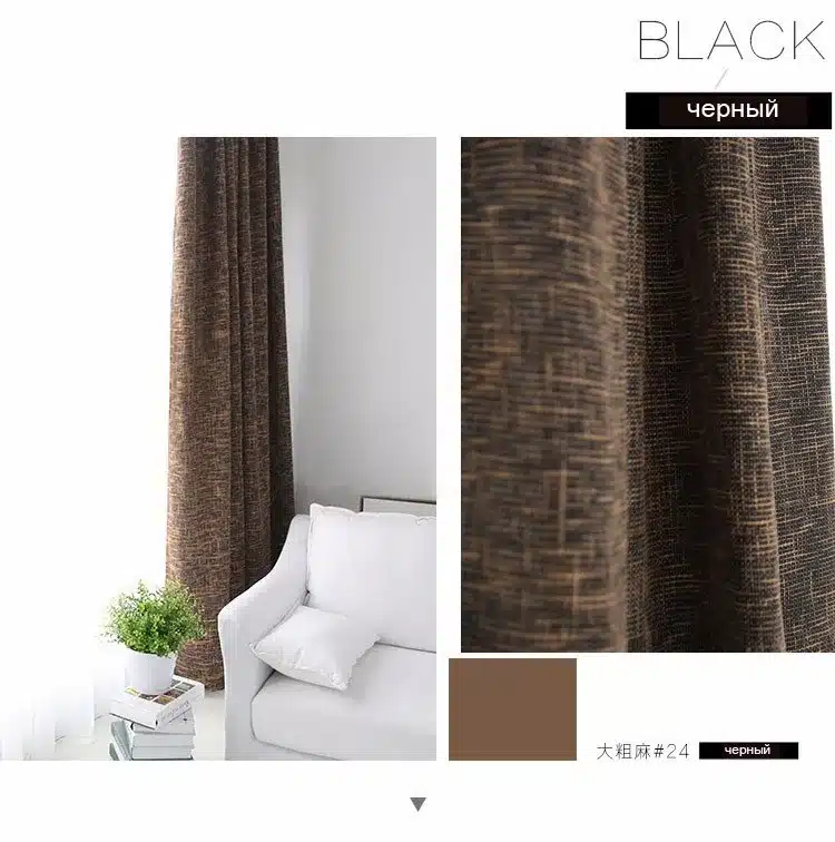 Japan Solid Color Burlap Blackout Curtains for Living Room Window Curtains for the Bedroom Curtain Custom Made 12