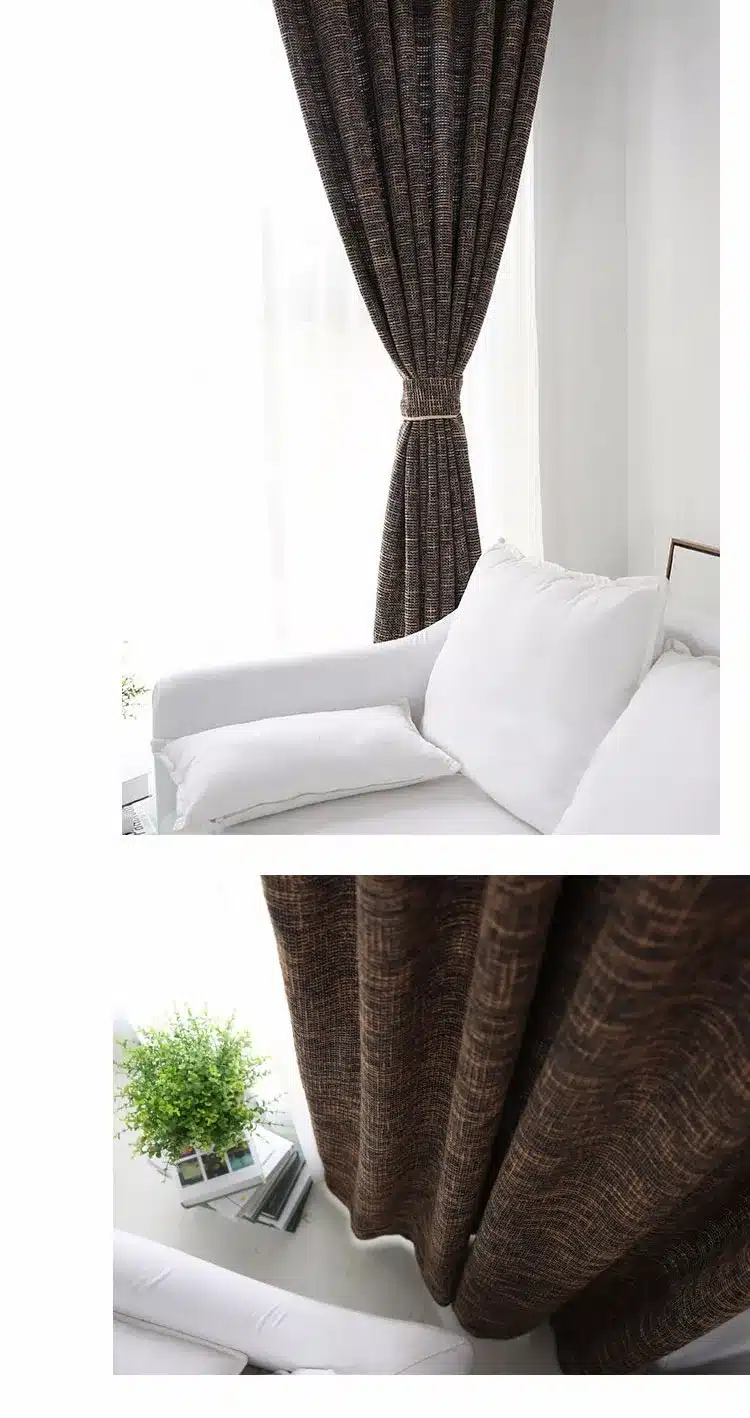 Japan Solid Color Burlap Blackout Curtains for Living Room Window Curtains for the Bedroom Curtain Custom Made 14