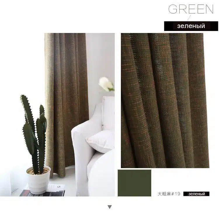 Japan Solid Color Burlap Blackout Curtains for Living Room Window Curtains for the Bedroom Curtain Custom Made 21