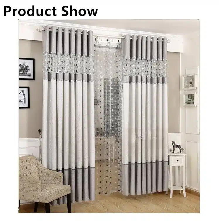[byetee] Stitching Yarn Curtain Window Modern Curtain Blackout Curtains For Living Room Finished Window Curtains For Bedroom 21