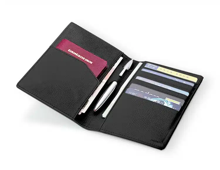 Modern -Luxury Brand New 100% Cow Genuine Leather Organizer Men Wallets Card Holder Travel Passport Wallet Women Famous Designer 4