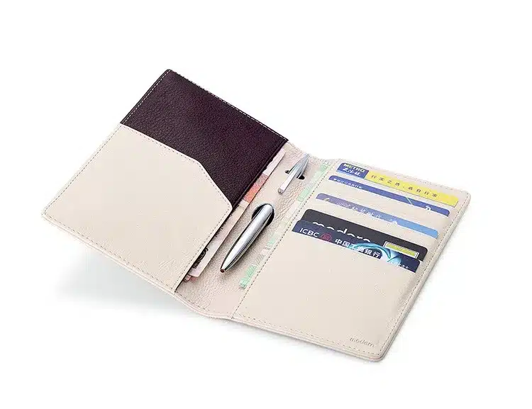 Modern -Luxury Brand New 100% Cow Genuine Leather Organizer Men Wallets Card Holder Travel Passport Wallet Women Famous Designer 5