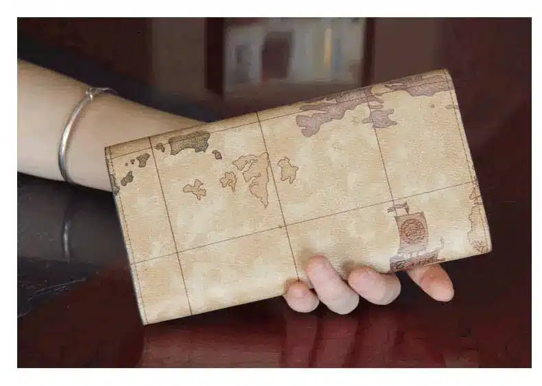 New Fashion World Map Wallet Women Purse Brand Wallet Men Multifunctional Long Design Hasp Leather Wallet Coin Purse Card Holder 8