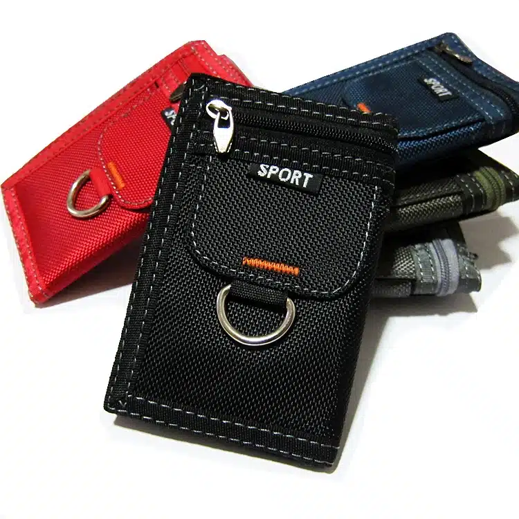 Short 3 Fold Design Oxford Canvas Student Wallet Zipper Brief Multifunctional Men Purse 5 Colors 12*8cm X108 10