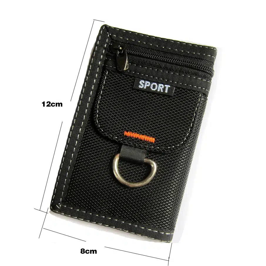 Short 3 Fold Design Oxford Canvas Student Wallet Zipper Brief Multifunctional Men Purse 5 Colors 12*8cm X108 11