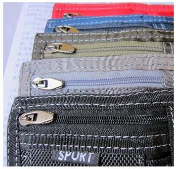 Short 3 Fold Design Oxford Canvas Student Wallet Zipper Brief Multifunctional Men Purse 5 Colors 12*8cm X108 17