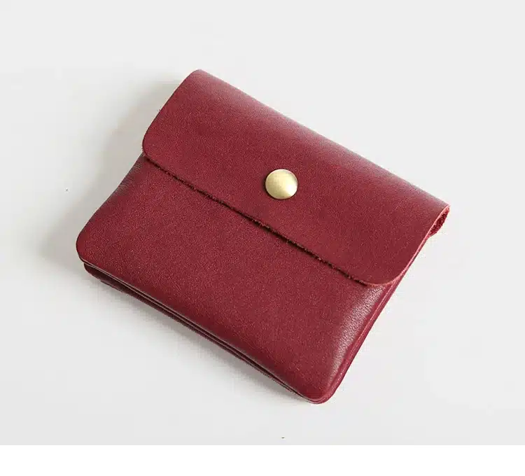 Vintage Genuine Leather Cowhide Men Women Short Mini Small Wallet Wallets Coin Purse Pocket Zipper Card Holder Man Women's Purse 15