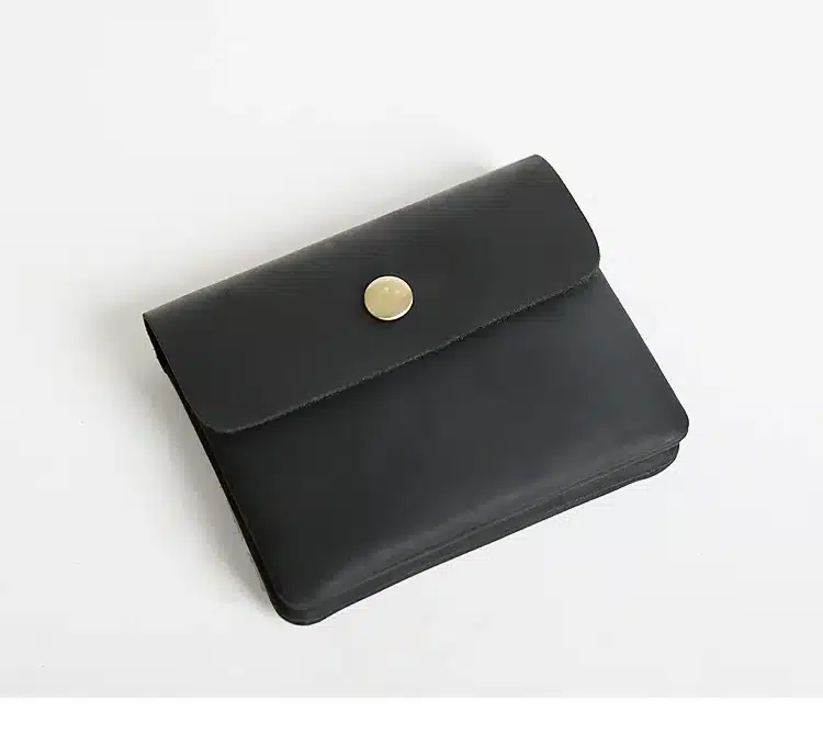 Vintage Genuine Leather Cowhide Men Women Short Mini Small Wallet Wallets Coin Purse Pocket Zipper Card Holder Man Women's Purse 19