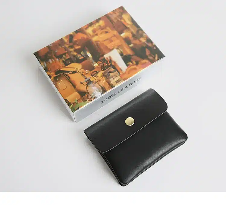Vintage Genuine Leather Cowhide Men Women Short Mini Small Wallet Wallets Coin Purse Pocket Zipper Card Holder Man Women's Purse 25