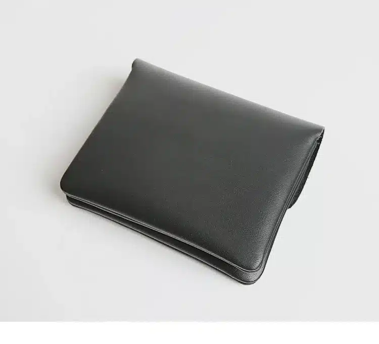 Vintage Genuine Leather Cowhide Men Women Short Mini Small Wallet Wallets Coin Purse Pocket Zipper Card Holder Man Women's Purse 27