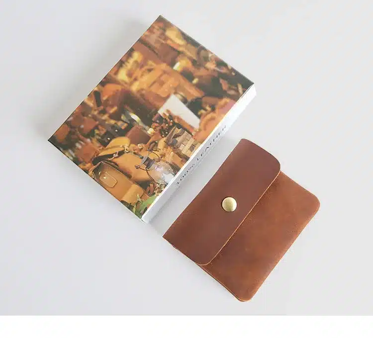 Vintage Genuine Leather Cowhide Men Women Short Mini Small Wallet Wallets Coin Purse Pocket Zipper Card Holder Man Women's Purse 29