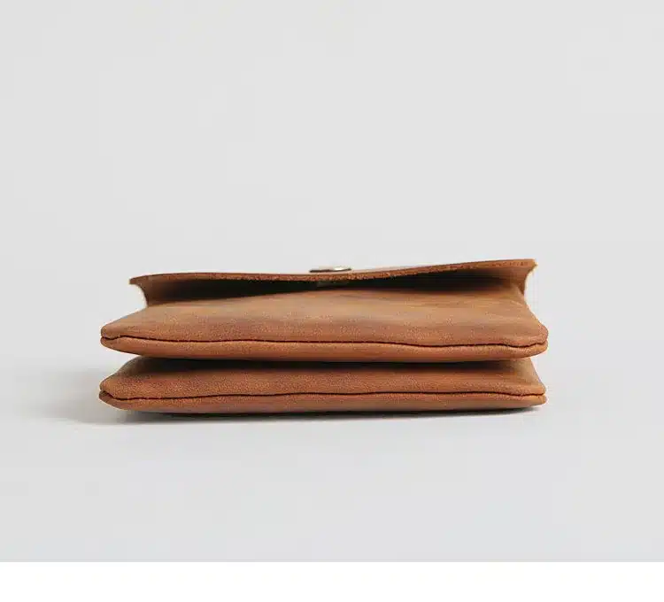 Vintage Genuine Leather Cowhide Men Women Short Mini Small Wallet Wallets Coin Purse Pocket Zipper Card Holder Man Women's Purse 35