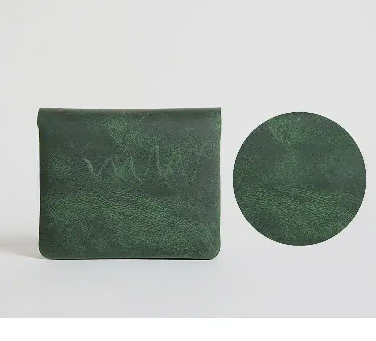 Vintage Genuine Leather Cowhide Men Women Short Mini Small Wallet Wallets Coin Purse Pocket Zipper Card Holder Man Women's Purse 43