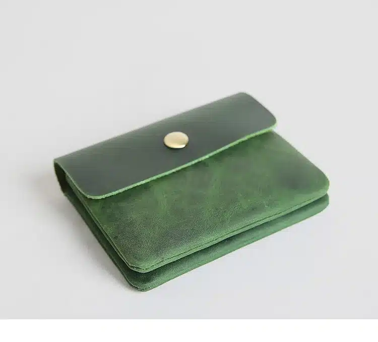 Vintage Genuine Leather Cowhide Men Women Short Mini Small Wallet Wallets Coin Purse Pocket Zipper Card Holder Man Women's Purse 44