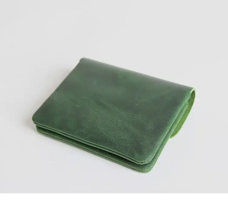 Vintage Genuine Leather Cowhide Men Women Short Mini Small Wallet Wallets Coin Purse Pocket Zipper Card Holder Man Women's Purse 45