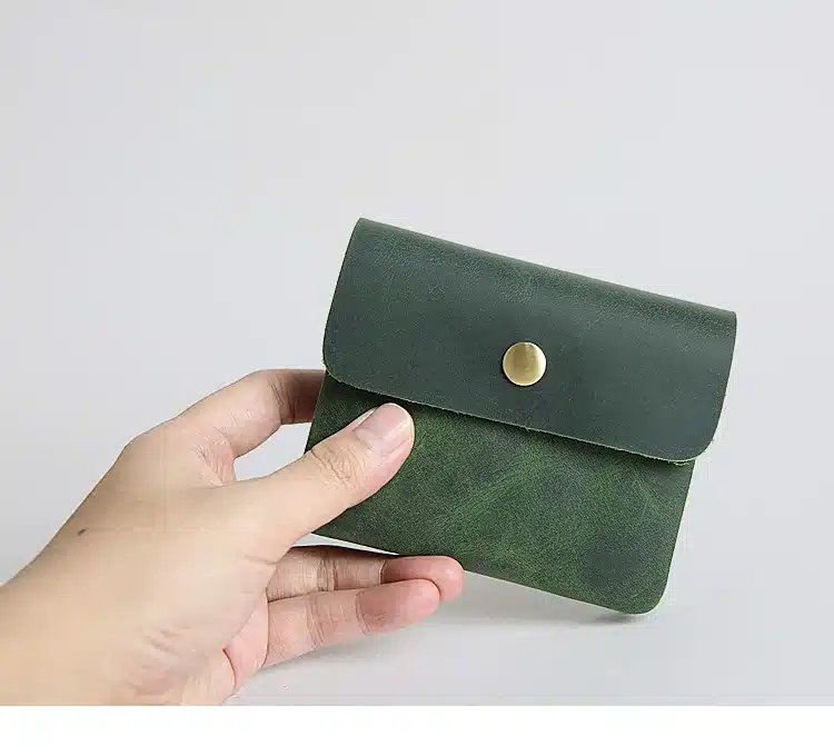 Vintage Genuine Leather Cowhide Men Women Short Mini Small Wallet Wallets Coin Purse Pocket Zipper Card Holder Man Women's Purse 47