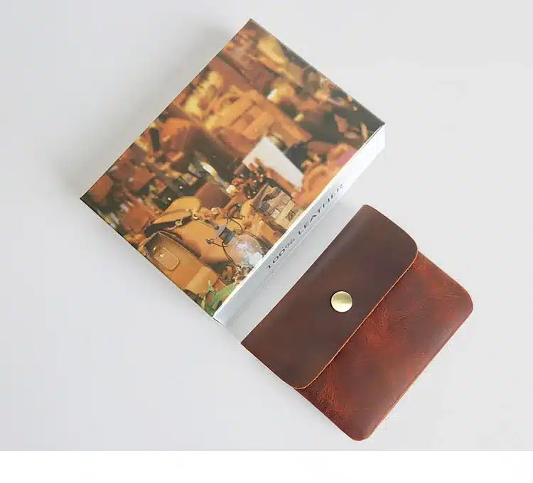 Vintage Genuine Leather Cowhide Men Women Short Mini Small Wallet Wallets Coin Purse Pocket Zipper Card Holder Man Women's Purse 48