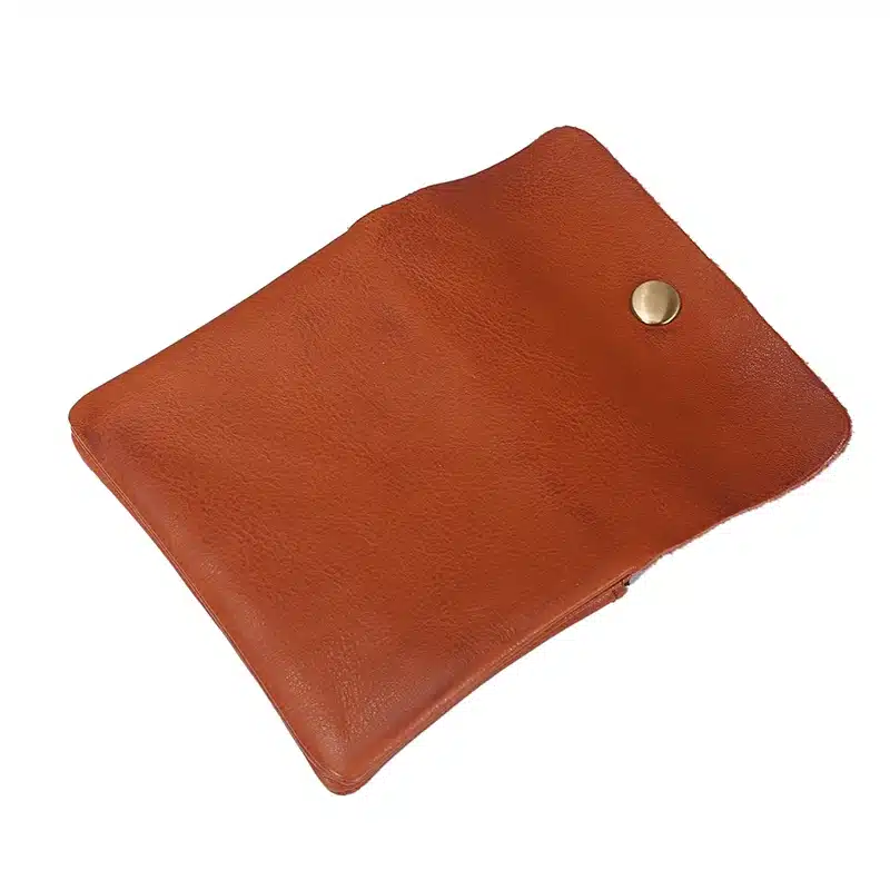Vintage Genuine Leather Cowhide Men Women Short Mini Small Wallet Wallets Coin Purse Pocket Zipper Card Holder Man Women's Purse 65