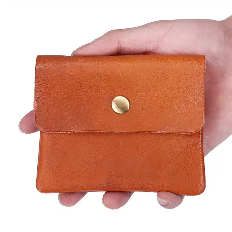 Vintage Genuine Leather Cowhide Men Women Short Mini Small Wallet Wallets Coin Purse Pocket Zipper Card Holder Man Women's Purse 71