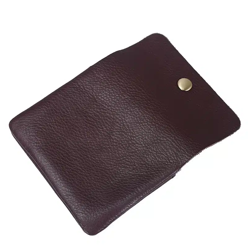 Vintage Genuine Leather Cowhide Men Women Short Mini Small Wallet Wallets Coin Purse Pocket Zipper Card Holder Man Women's Purse 75