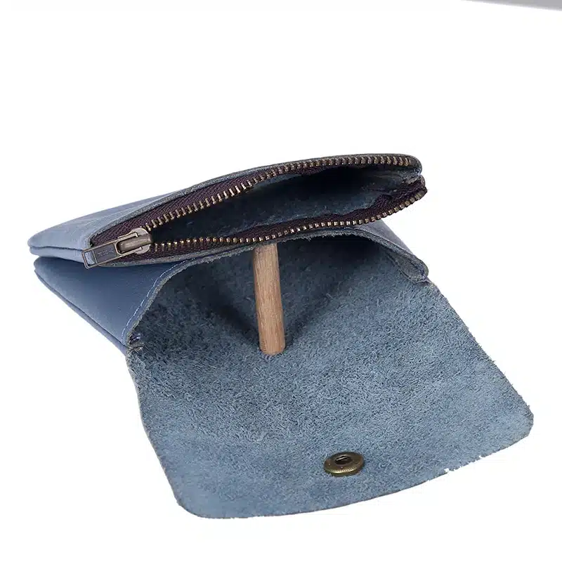 Vintage Genuine Leather Cowhide Men Women Short Mini Small Wallet Wallets Coin Purse Pocket Zipper Card Holder Man Women's Purse 87