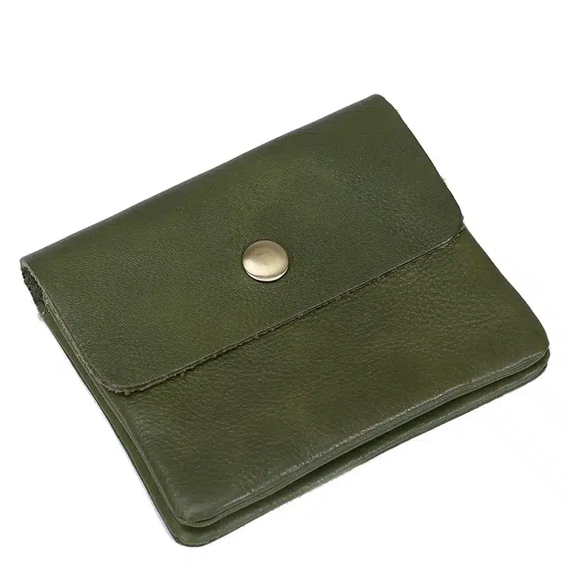 Vintage Genuine Leather Cowhide Men Women Short Mini Small Wallet Wallets Coin Purse Pocket Zipper Card Holder Man Women's Purse 91