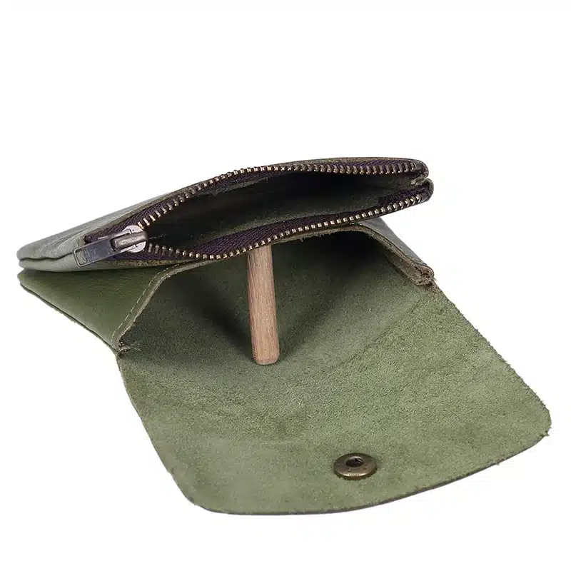 Vintage Genuine Leather Cowhide Men Women Short Mini Small Wallet Wallets Coin Purse Pocket Zipper Card Holder Man Women's Purse 96