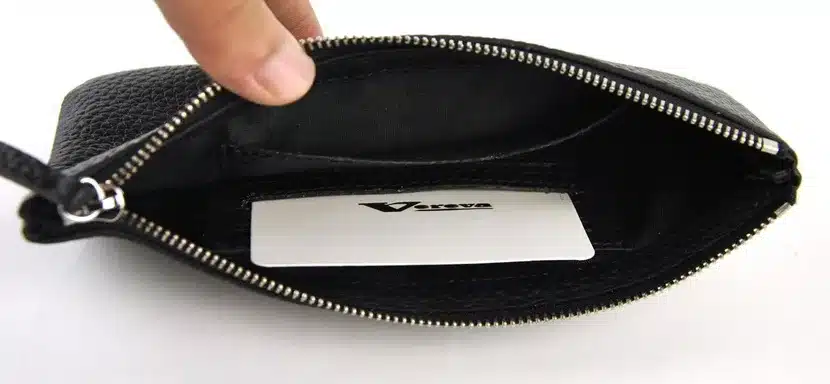 Men Women Genuine Leather Simple Zip Wallet Cellphone Bag Fashion Designer Purse Checkbook Coin Change Credit Card Holder Clutch 21