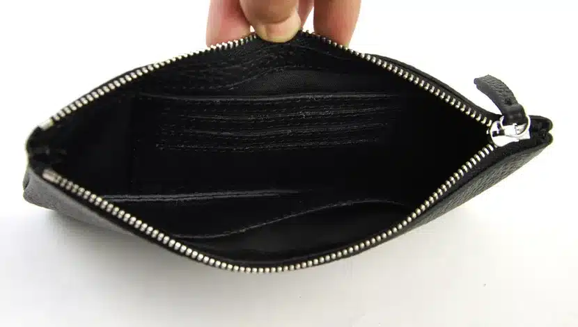 Men Women Genuine Leather Simple Zip Wallet Cellphone Bag Fashion Designer Purse Checkbook Coin Change Credit Card Holder Clutch 22