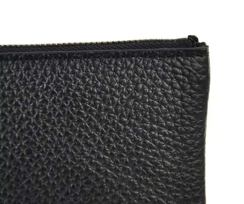 Men Women Genuine Leather Simple Zip Wallet Cellphone Bag Fashion Designer Purse Checkbook Coin Change Credit Card Holder Clutch 31