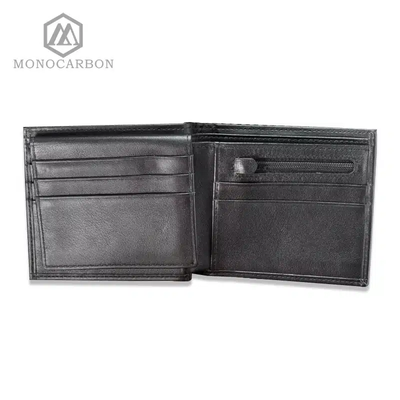 Monocarbon Luxury Design Real Carbon Fiber Matte Surface Pattern Leather Short Vintage Wallet Business Men Purse 13