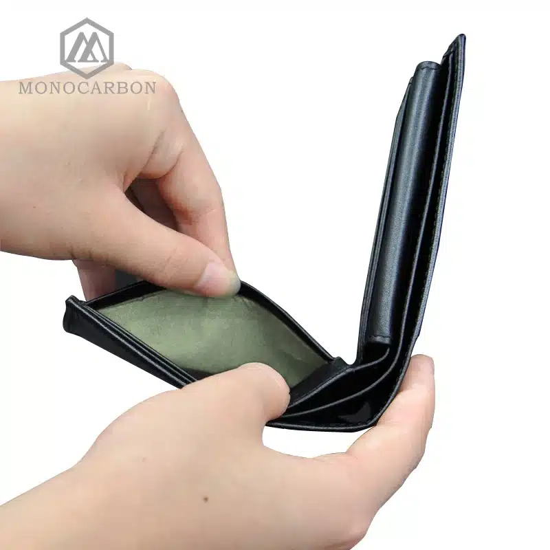 Monocarbon Luxury Design Real Carbon Fiber Matte Surface Pattern Leather Short Vintage Wallet Business Men Purse 14