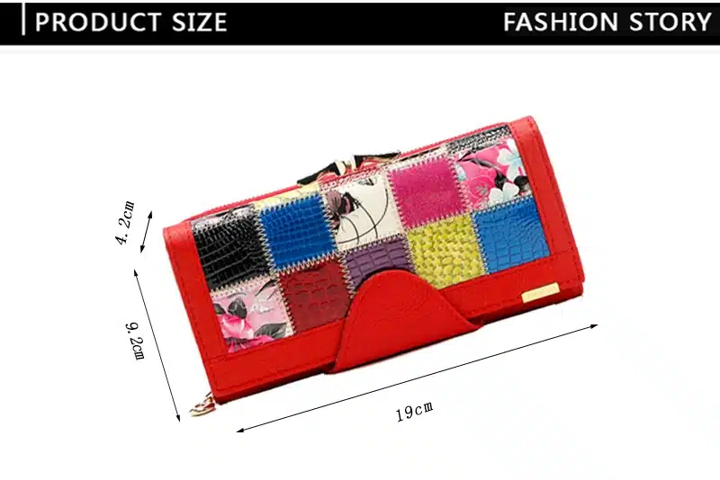 Qianxilu Brand Fashion Women Wallet Genuine Leather Patchwork Purse Female Long Design 2016 11