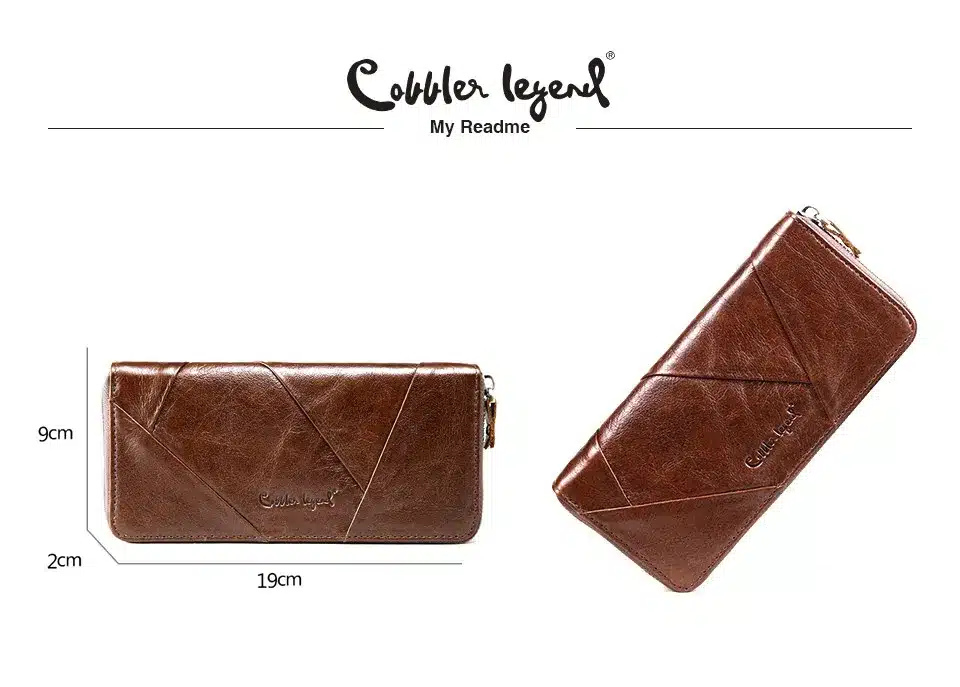 Cobbler Legend 2017 New Retro Trend Women's Wallets For Lady Genuine Leather Thin Clutch Wallet For Girls Long Coin Card Purses 5