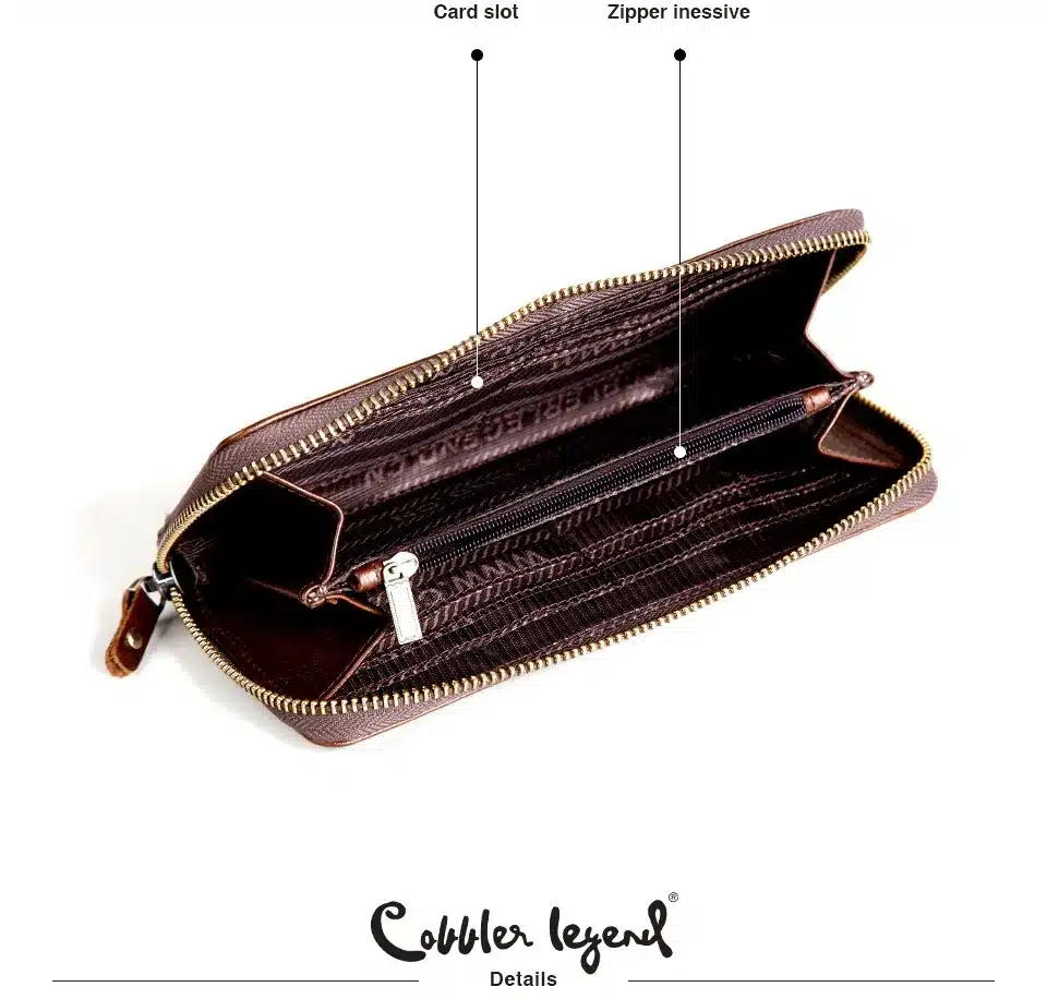 Cobbler Legend 2017 New Retro Trend Women's Wallets For Lady Genuine Leather Thin Clutch Wallet For Girls Long Coin Card Purses 8