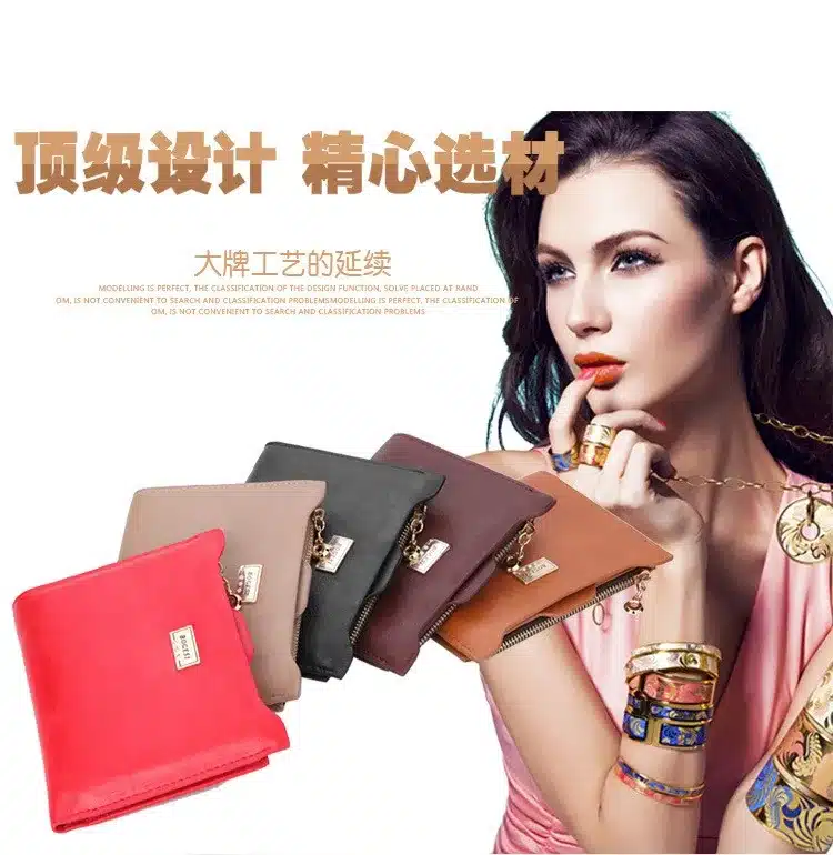 Bogesi Designer Slim Women Wallet Thin Zipper Ladies PU Leather Coin Purses Female Purse Mini Clutch Cheap Womens Wallets 5