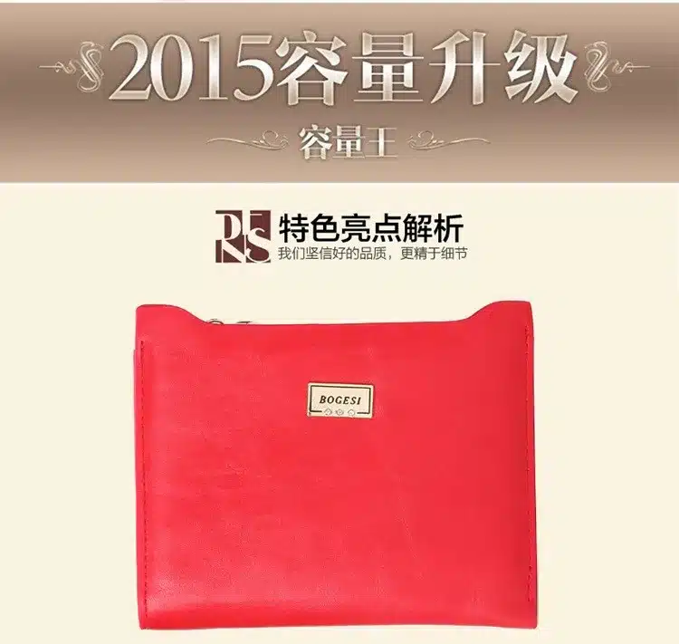 Bogesi Designer Slim Women Wallet Thin Zipper Ladies PU Leather Coin Purses Female Purse Mini Clutch Cheap Womens Wallets 6