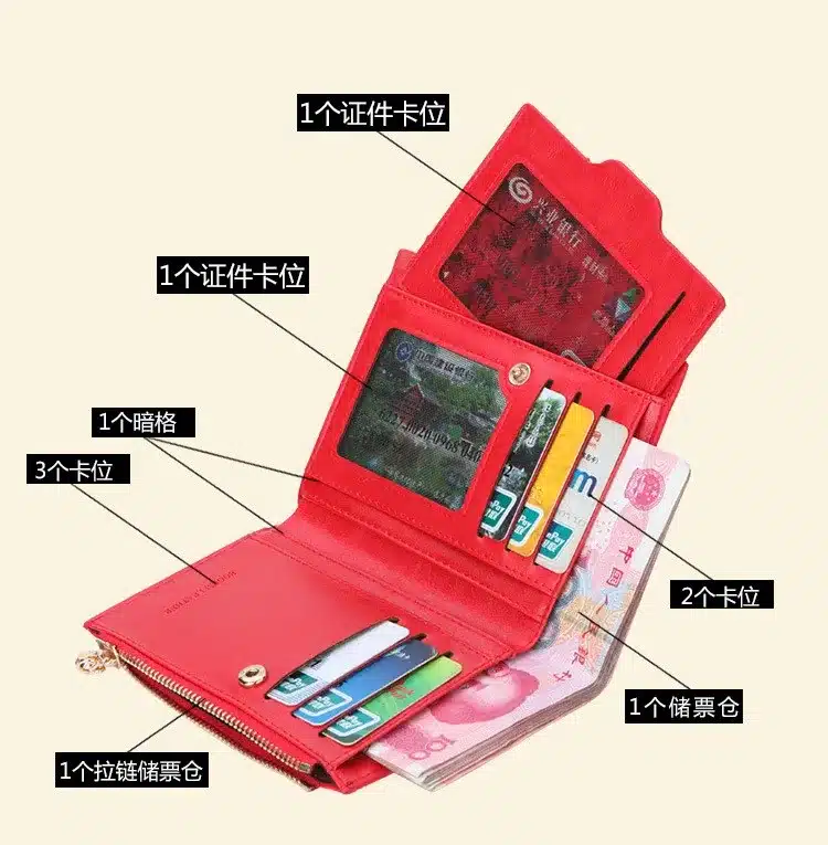 Bogesi Designer Slim Women Wallet Thin Zipper Ladies PU Leather Coin Purses Female Purse Mini Clutch Cheap Womens Wallets 8