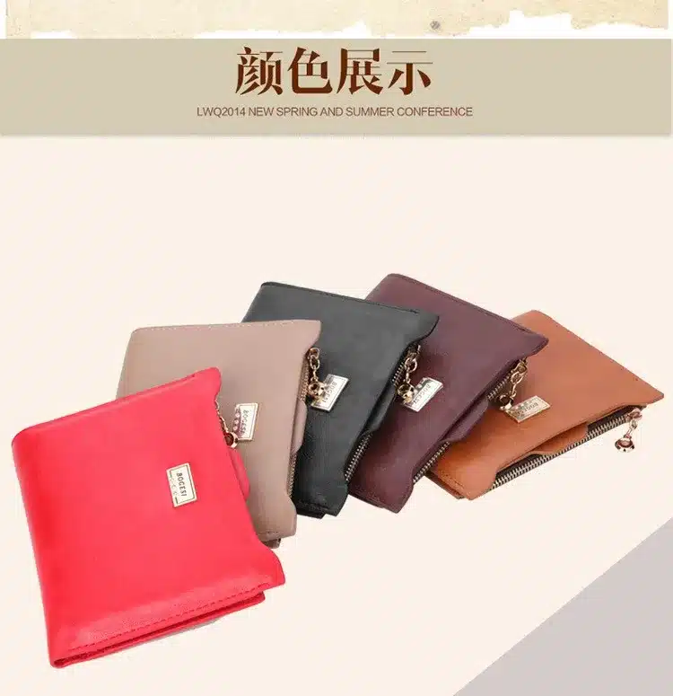 Bogesi Designer Slim Women Wallet Thin Zipper Ladies PU Leather Coin Purses Female Purse Mini Clutch Cheap Womens Wallets 11