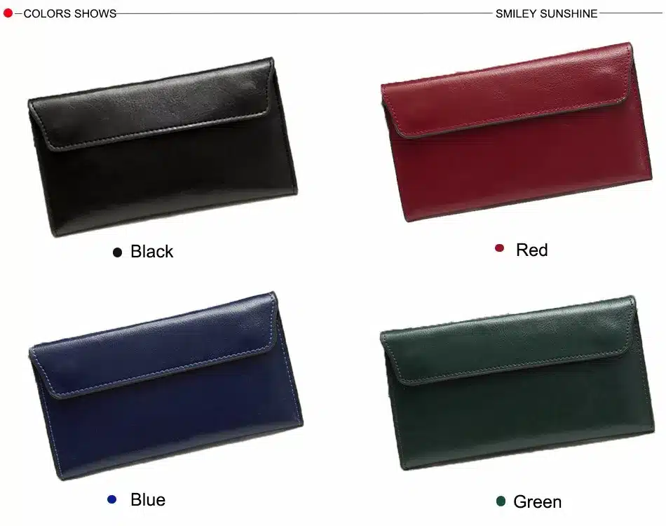 Slim Genuine Leather Women Wallet Female Long Clutch Fashion Women Purse Card Holders Ladies Wallet portefeuille femme portfolio 3