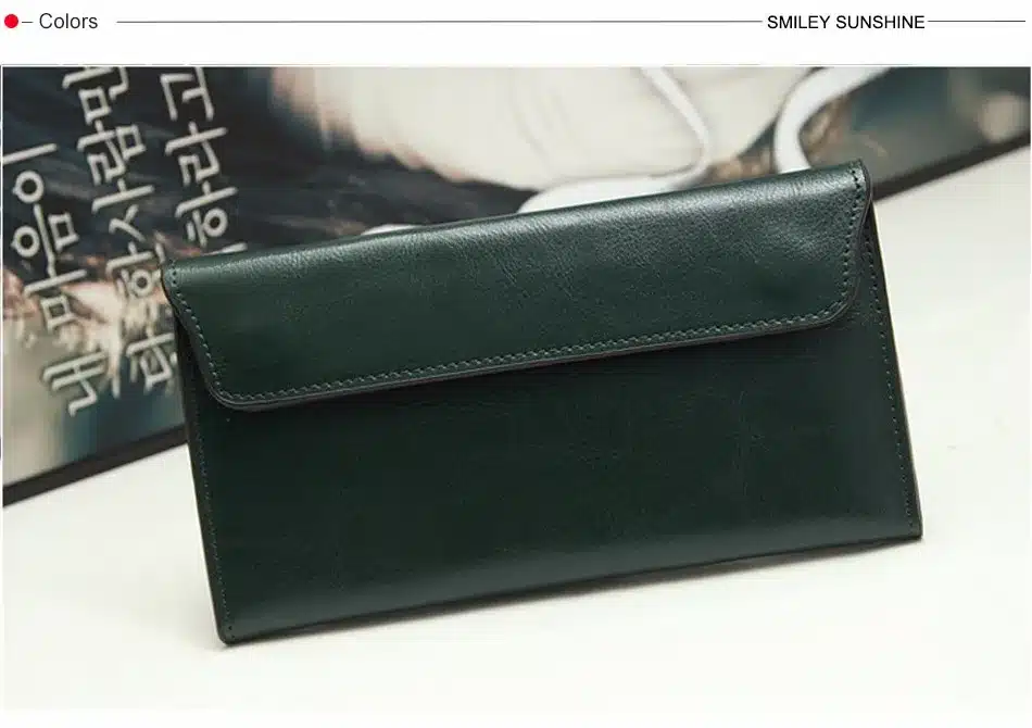 Slim Genuine Leather Women Wallet Female Long Clutch Fashion Women Purse Card Holders Ladies Wallet portefeuille femme portfolio 13